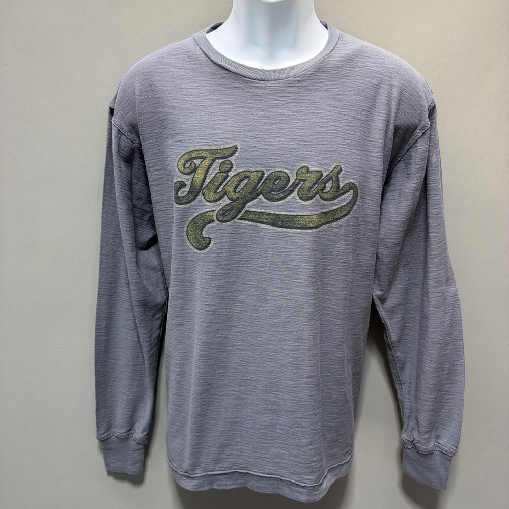 Memphis Tigers Gear For Sports Gray Cotton Long Sleeve Shirt Size XL